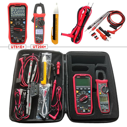 UNI-T Professional Clamp Meter Multimeter Kit for Electricians – UT210E, UT204+, UT202A+, UT107+, UT890C, UT61E+ Tools