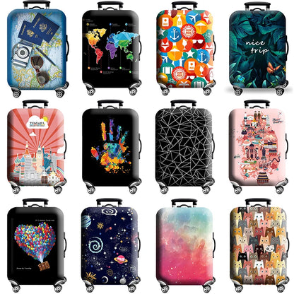 Luggage Cover for 18-32 Inch Suitcases - Stretch Fabric Baggage Protector & Dust Case Travel Organizer