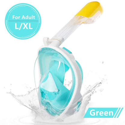 Full Face Anti-Fog Scuba Diving Mask for Adults & Kids - Safe, Waterproof Snorkeling Equipment
