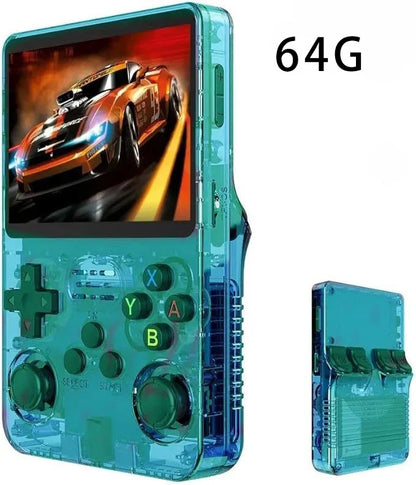 R36S Portable Retro Game Console for Kids - 3.5" ARKOS Handheld Gaming with Single Card
