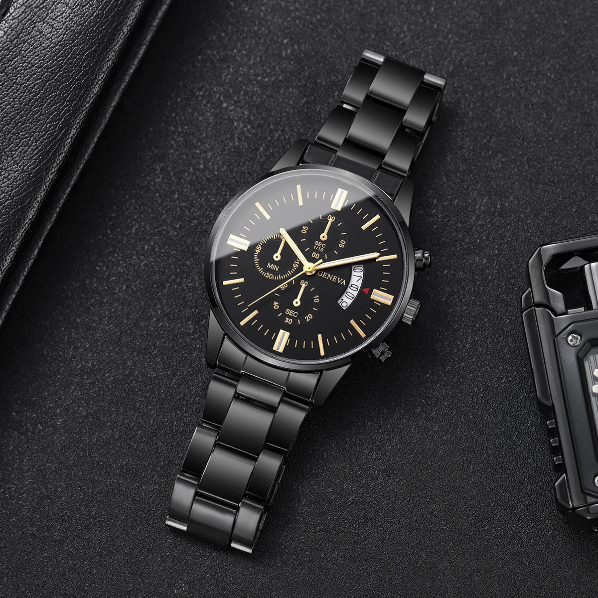 Luxury Men's Calendar Quartz Watch - Stylish Stainless Steel Business Timepiece for Confident Men