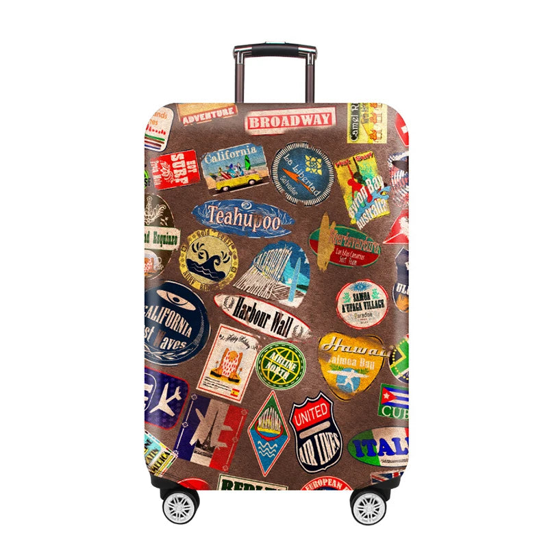 Luggage Cover for 18-32 Inch Suitcases - Stretch Fabric Baggage Protector & Dust Case Travel Organizer