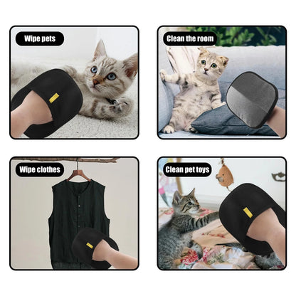 Double-Sided Pet Grooming Gloves for Easy Fur Removal from Carpets and Furniture
