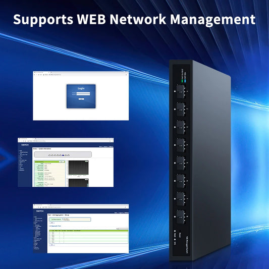 HORACO 10Gb SFP+ Ethernet Switch for Home Labs - 8 Port, 10000Mbps, Web Managed, LACP, DHCP, VLAN