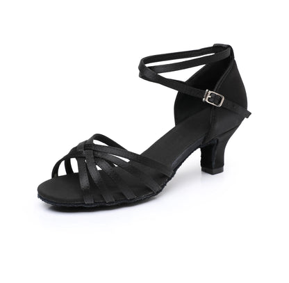 Latin Dance Shoes for Women - Professional Suede Soft Sole Sneakers for Salsa, Jazz & Ballroom Practice - 5/7cm Heel Heights