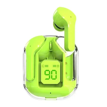 T2 TWS Bluetooth Earbuds with Digital Display - Transparent ENC Headphones for Smartphones, Stereo Sound