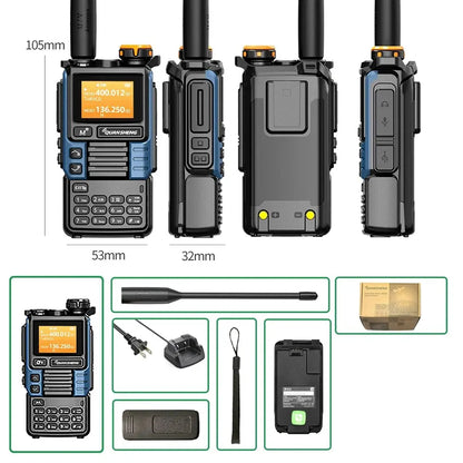 Quansheng UV-K5 Air Band Radio - 5W UHF VHF Intercom with Type C Charging, NOAA & DTMF FM Scrambler for Adventurers