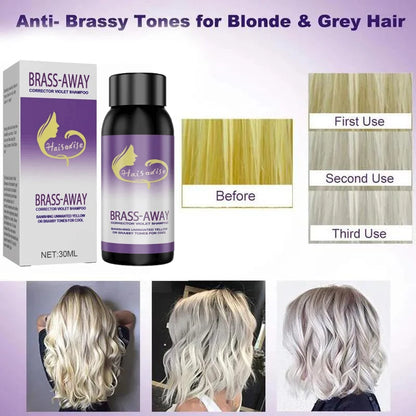 Color-Correcting Purple Shampoo for Blonde Hair - Non-Irritating Formula to Fix Yellow Tones and Cover Gray Hair