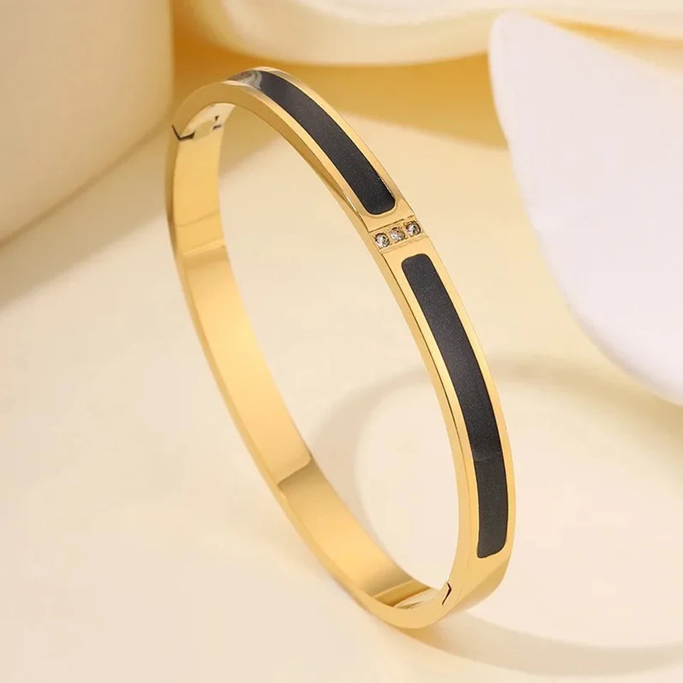 ZAKOL Sparkling Zirconia Stainless Steel Bracelet Set for Women - Stackable Bangles Fashion Jewelry Gift