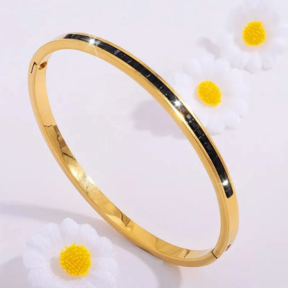 ZAKOL Sparkling Zirconia Stainless Steel Bracelet Set for Women - Stackable Bangles Fashion Jewelry Gift