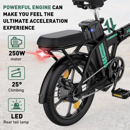 HITWAY Foldable Electric City Bike - 36V Lithium Battery, 35-70km Range, Perfect for Urban Commuters