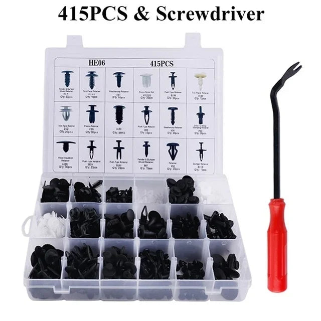 Car Fastener Clip Kit - 800pcs Auto Body Rivets for Fender, Bumper, Door Trim Panel Repair