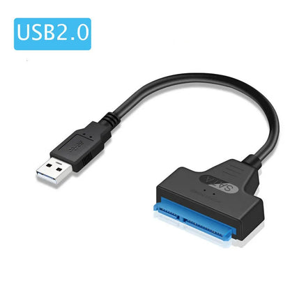 SATA to USB 3.0 Cable for 2.5" External HDD/SSD - 6 Gbps Transfer Speed, 22 Pin Adapter