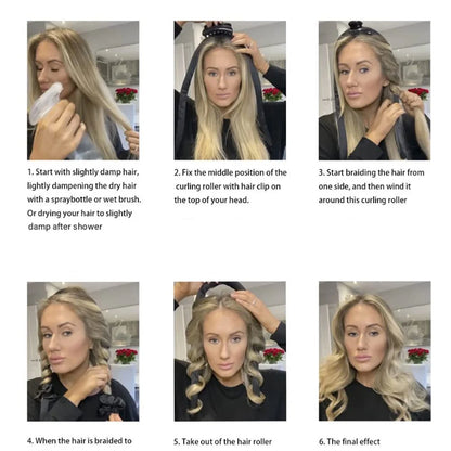 Heatless Silk Curling Rod Headband for Effortless Curls - Ideal for Sleepovers, Travel & Lazy Hair Days