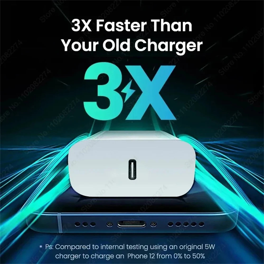 PD 40W Fast Charger for iPhone 14-16 Pro Max & Plus - USB-C Fast Charging Cable