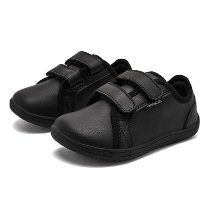HOBIBEAR Kids Minimalist Barefoot Sneakers - Lightweight Hook Loop Wide Toe Shoes for Little and Big Kids