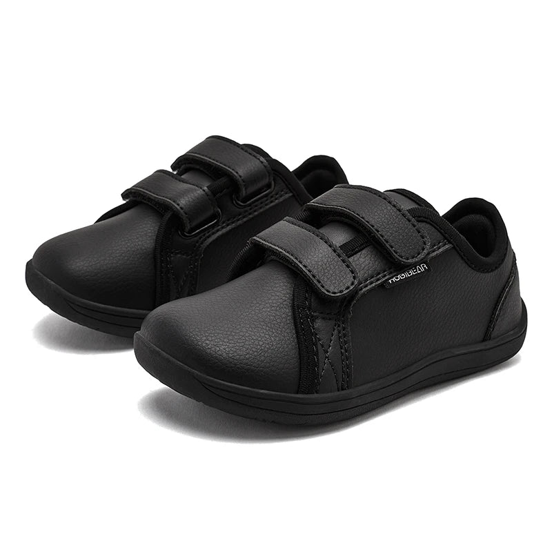 HOBIBEAR Kids Minimalist Barefoot Sneakers - Lightweight Hook Loop Wide Toe Shoes for Little and Big Kids