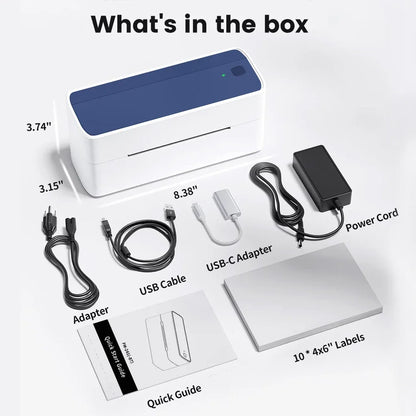 Phomemo 241 Wireless Bluetooth Label Printer for iPhone, Android, Mac & Windows - 108mm Thermal Shipping Labels