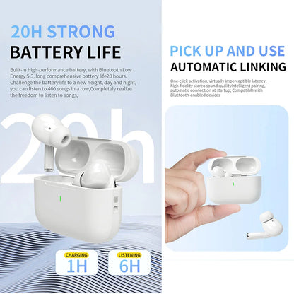 2025 Air Pro Wireless Bluetooth Earbuds for iPhone & Android - HiFi TWS Noise-Cancelling Waterproof Headphones