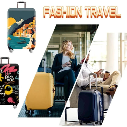 Luggage Cover for 18-32 Inch Suitcases - Stretch Fabric Baggage Protector & Dust Case Travel Organizer