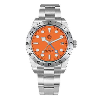 San Martin 39mm NH34 BB GMT Automatic Sport Watch for Men - Sapphire, Luminous, 100m Waterproof Relogio SN0054