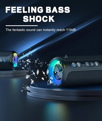 Ortizan X8 Pro Portable Bluetooth Speaker – 40W Stereo Sound, IPX7 Waterproof, 30H Playtime, RGB Lights, 3 EQ Modes