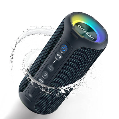 Ortizan X8 Pro Portable Bluetooth Speaker – 40W Stereo Sound, IPX7 Waterproof, 30H Playtime, RGB Lights, 3 EQ Modes