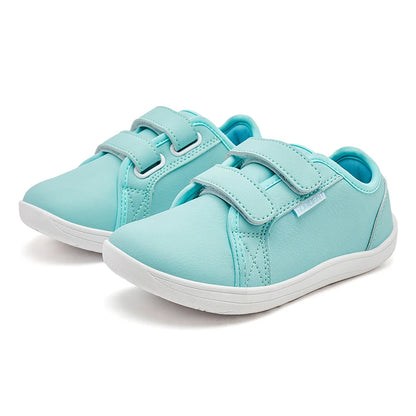 HOBIBEAR Kids Minimalist Barefoot Sneakers - Lightweight Hook Loop Wide Toe Shoes for Little and Big Kids
