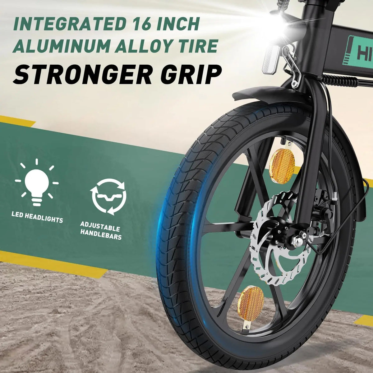 HITWAY Foldable Electric City Bike - 36V Lithium Battery, 35-70km Range, Perfect for Urban Commuters
