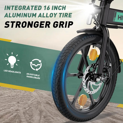HITWAY Foldable Electric City Bike - 36V Lithium Battery, 35-70km Range, Perfect for Urban Commuters