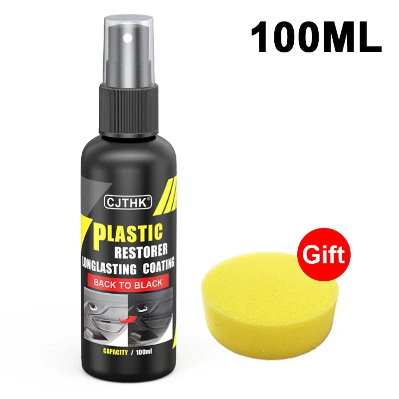 Car Plastic Restorer for Auto Enthusiasts - Back to Black Gloss Renovator & Longlasting Coat for Plastic & Leather
