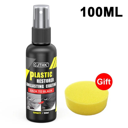 Car Plastic Restorer for Auto Enthusiasts - Back to Black Gloss Renovator & Longlasting Coat for Plastic & Leather