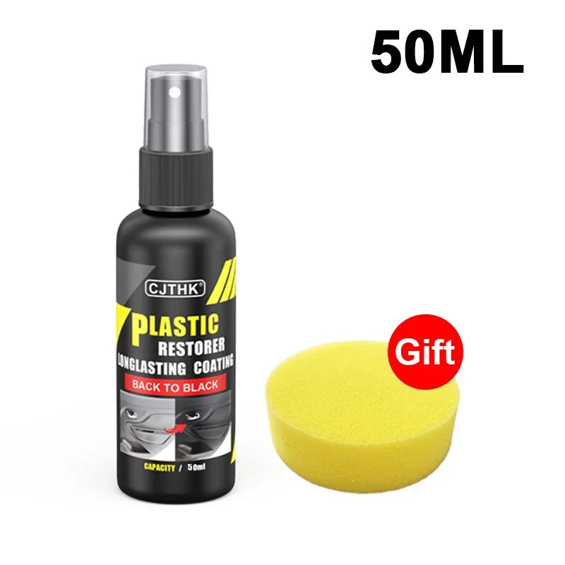 Car Plastic Restorer for Auto Enthusiasts - Back to Black Gloss Renovator & Longlasting Coat for Plastic & Leather