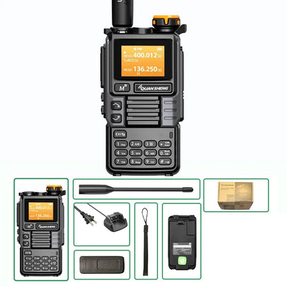 Quansheng UV-K5 Air Band Radio - 5W UHF VHF Intercom with Type C Charging, NOAA & DTMF FM Scrambler for Adventurers