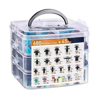 Car Fastener Clip Kit - 800pcs Auto Body Rivets for Fender, Bumper, Door Trim Panel Repair