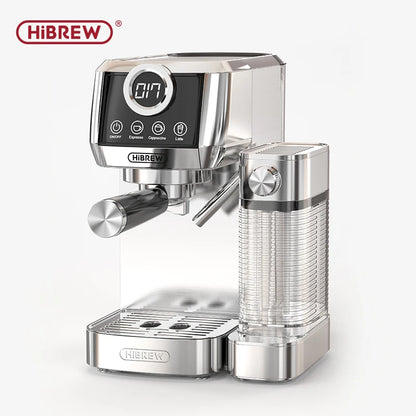 HiBREW 3-in-1 Espresso Machine for Coffee Lovers – Automatic Cappuccino & Latte Maker with Milk Frother, Stainless Steel H13A