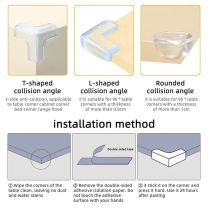 Baby Corner Protectors - Silicone Edge Guards for Safe Homes, Clear Furniture Bumpers for Child Safety