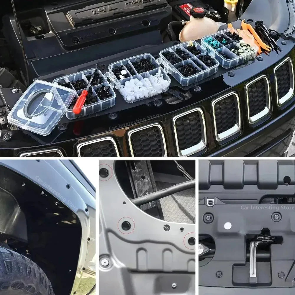 Car Fastener Clip Kit - 800pcs Auto Body Rivets for Fender, Bumper, Door Trim Panel Repair