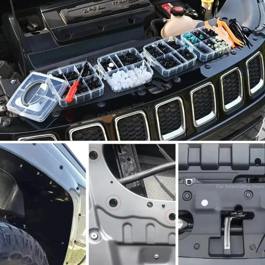 Car Fastener Clip Kit - 800pcs Auto Body Rivets for Fender, Bumper, Door Trim Panel Repair