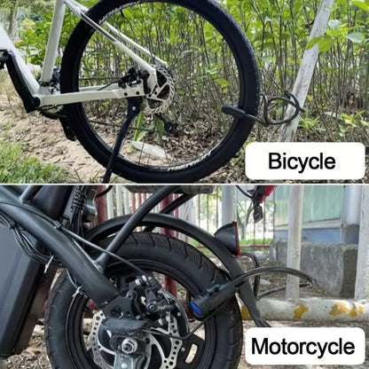 Heavy Duty Motorcycle Chain Lock 80cm - Metal Anti-Theft Bike Lock with 2 Keys for Maximum Bicycle Security