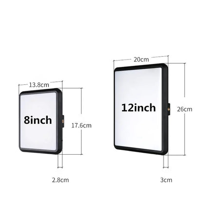 8/12 Inch LED Video Light Kit for YouTube Live Streaming and Photography with Tripod Stand