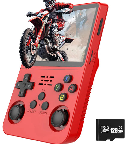 R36S Portable Retro Game Console for Kids - 3.5" ARKOS Handheld Gaming with Single Card