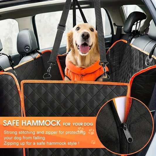 Waterproof Dog Hammock Car Seat Cover for Pet Owners - Scratch-Resistant Protection for Your Vehicle
