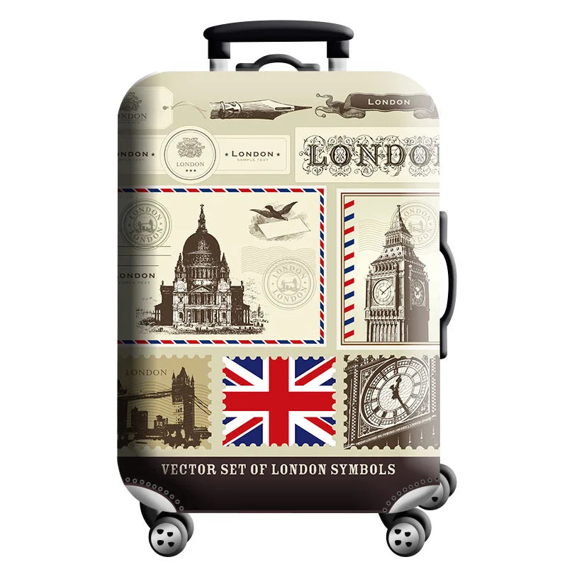 Luggage Cover for 18-32 Inch Suitcases - Stretch Fabric Baggage Protector & Dust Case Travel Organizer