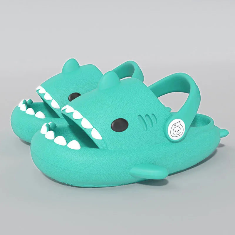 Kids Shark Slippers - Non-slip Cartoon Sandals for Boys & Girls - Comfortable Home & Beach Slides