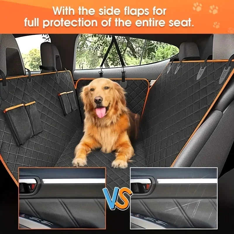 Waterproof Dog Hammock Car Seat Cover for Pet Owners - Scratch-Resistant Protection for Your Vehicle