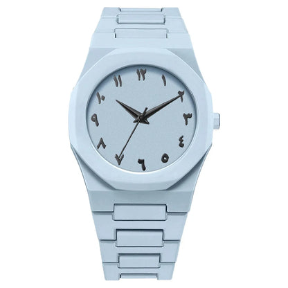 Stylish Men's Quartz Watch - Simple Black Design with Arabic Digits & Drip Oil Strap for Casual Wear