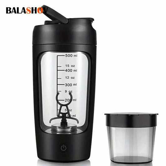 500ML Electric Protein Shaker Bottle for Gym & Outdoor Activities – Automatic Mixer for Smoothies, Milk, Coffee, & More