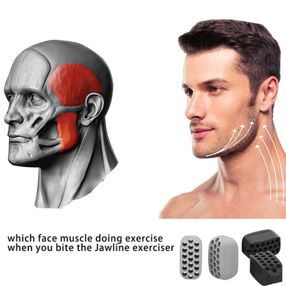 Silicone Jaw Exerciser for Jawline Toning & Double Chin Reduction - Facial Fitness Tool for All Ages