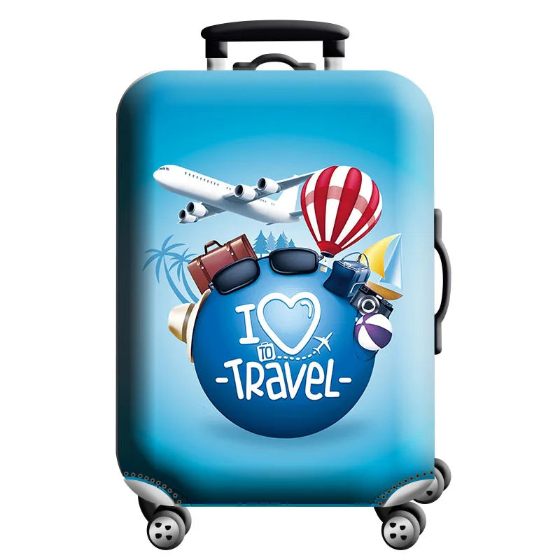 Luggage Cover for 18-32 Inch Suitcases - Stretch Fabric Baggage Protector & Dust Case Travel Organizer